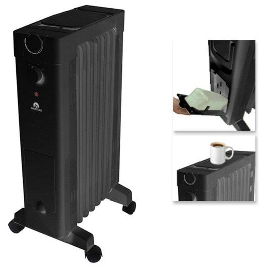 Radiateur électrique Glaziar Santorini 7 1500W compact thermostat humidificateur plateau