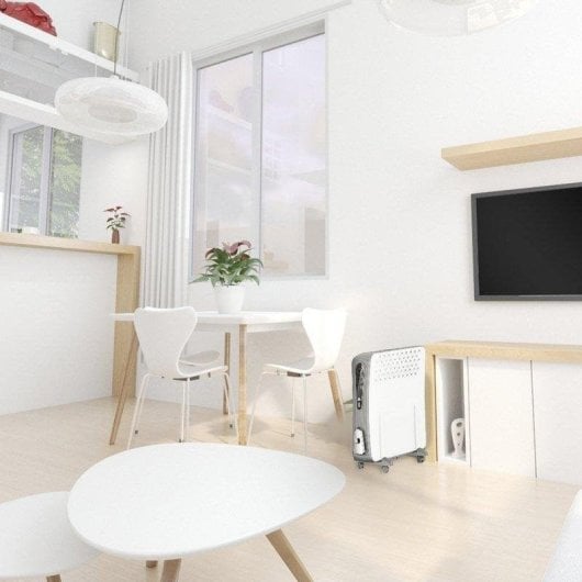 Radiador Elétrico Glaziar Vesubio-i 2000W com Termóstato Eletrónico, Temporizador e Rodas