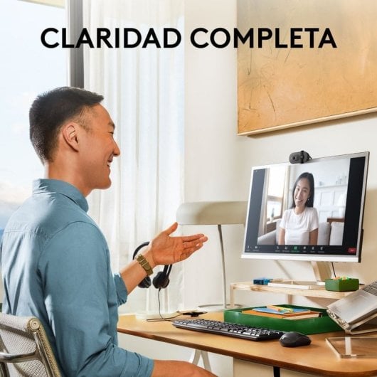 Logitech H390 Auriculares Estéreo con Micrófono con Supresión de Ruido USB-C + Brio 100 Webcam FullHD