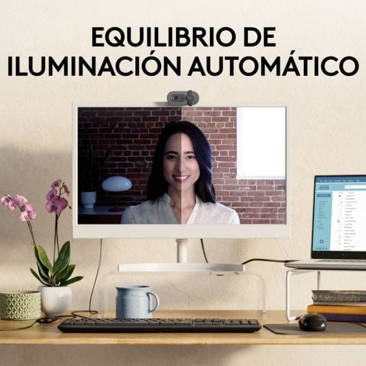 Logitech H390 Auriculares Estéreo con Micrófono con Supresión de Ruido USB-C + Brio 100 Webcam FullHD