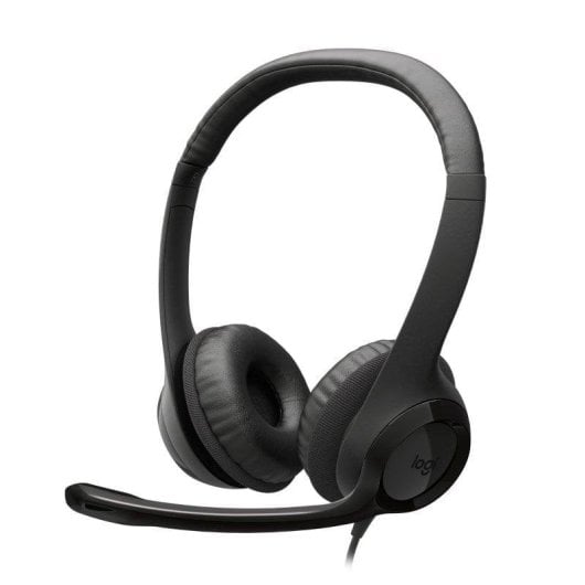Logitech H390 Auriculares Estéreo con Micrófono con Supresión de Ruido USB-C + Brio 100 Webcam FullHD