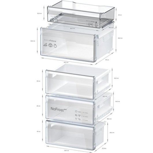 Frigorífico Combi Balay 3KFD855BI No Frost 203cm 363L D Blanco Tiradores Integrados