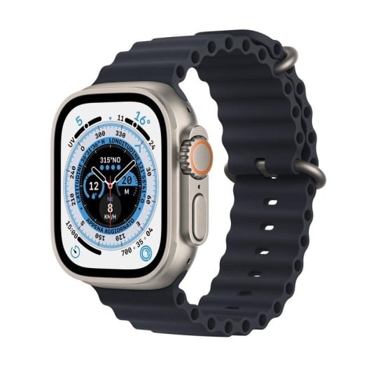 Apple Watch Ultra GPS 4G NFC 49mm OLED Titane Noir Taille Unique Étanche 100m SpO2