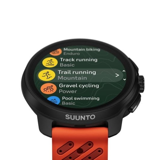 Suunto Race 2 Bluetooth GPS 49mm AMOLED Noir Orange Taille M Étanche Pulsomètre SpO2