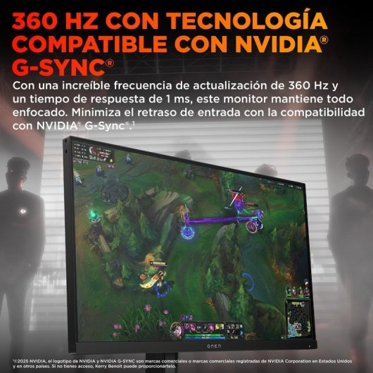 Monitor HP OMEN 25 24,5" FHD 360Hz 1ms IPS DisplayHDR400 G?Sync RGB Altura Ajustable Gamer Pro