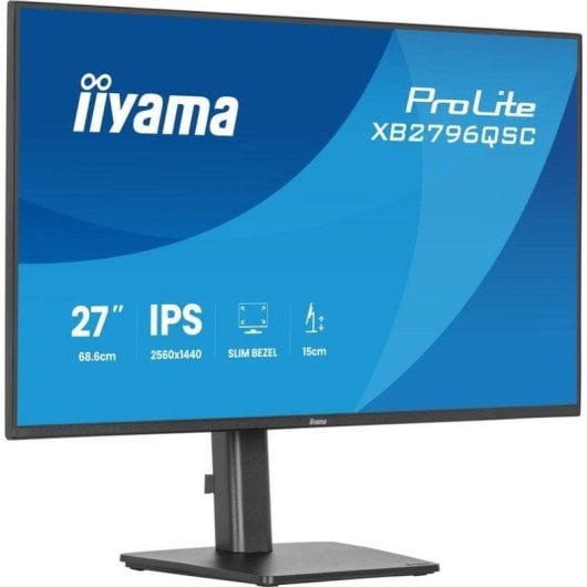 Écran PC iiyama ProLite XB2796QSC-B1 27" Quad HD 75Hz IPS USB-C Hub HDMI Haut-parleurs Réglable
