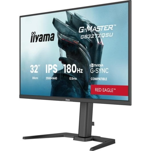 iiyama G-MASTER GB3272QSU-B1 Monitor 31,5" Quad HD 180Hz IPS HDR10 0,5ms com Altura Ajustável