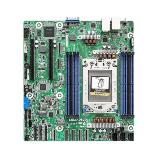 Asrock SIENAD8UD3 Motherboard Micro-ATX SoC Socket SP6 DDR5 2xGbE AST2600