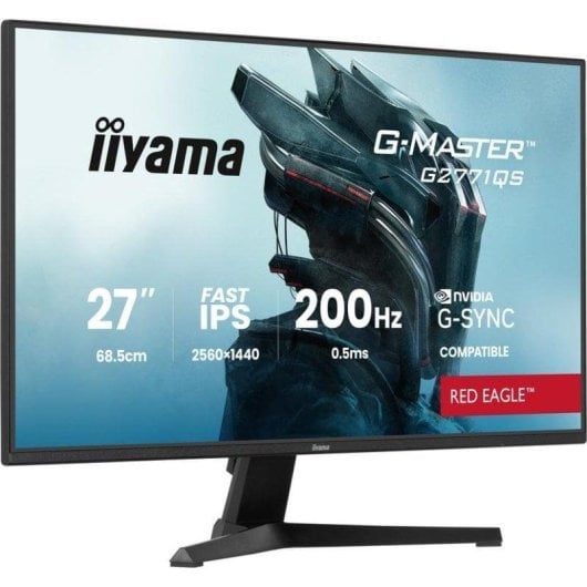 Écran PC iiyama G-Master G2771QS-B1 27" Wide Quad HD 200Hz Fast IPS HDR10 G-SYNC FreeSync Haut-parleurs 0,5 ms