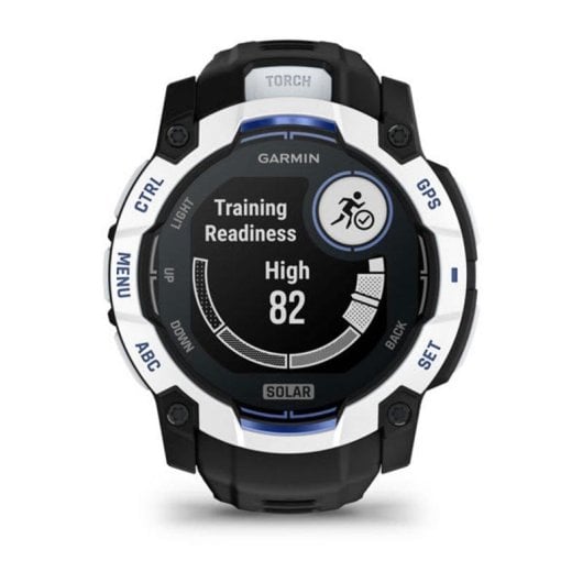 Garmin Instinct GPS Bluetooth 45mm AMOLED Noir/Bleu Unisexe Étanche 10ATM SpO2 Fréquence Cardiaque