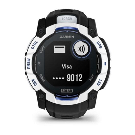 Garmin Instinct GPS Bluetooth 45mm AMOLED Noir/Bleu Unisexe Étanche 10ATM SpO2 Fréquence Cardiaque
