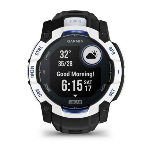 Garmin Instinct GPS Bluetooth 45mm AMOLED Noir/Bleu Unisexe Étanche 10ATM SpO2 Fréquence Cardiaque