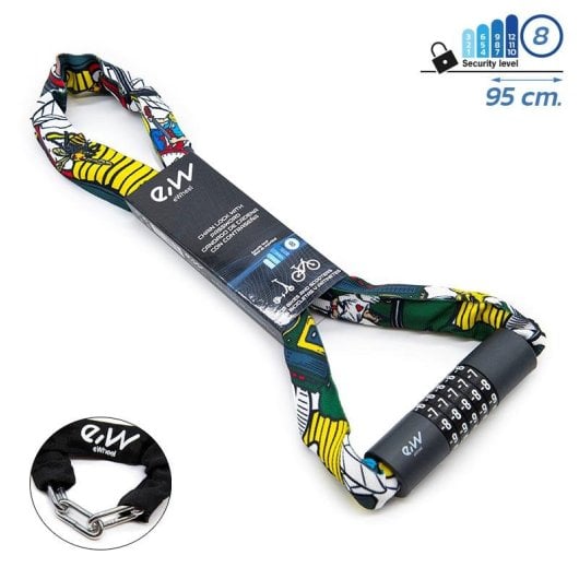 Candado De Contraseña Ewlk022 Funda Tela Roja  Grafiti