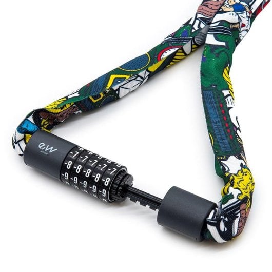 Candado De Contraseña Ewlk022 Funda Tela Roja  Grafiti