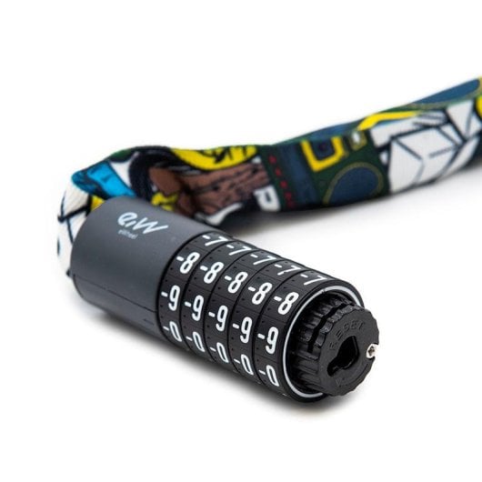 Candado De Contraseña Ewlk022 Funda Tela Roja  Grafiti