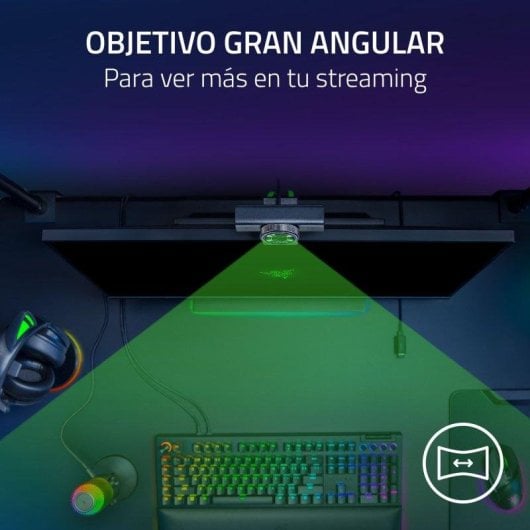 Razer Kiyo V2 X Webcam Quad HD 3,7 MP 60 FPS Autofocus Noir