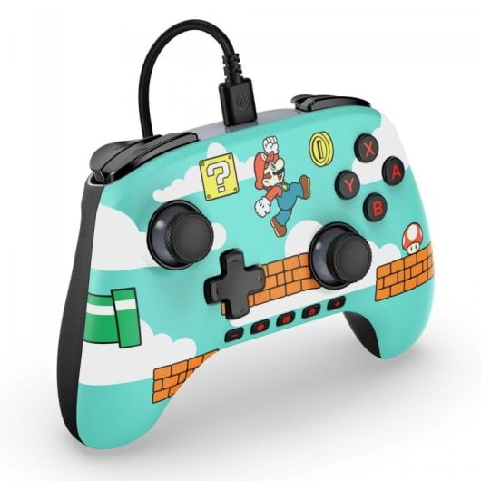 Manette filaire PowerA Advantage pour Nintendo Switch 2 - Mario Time vert