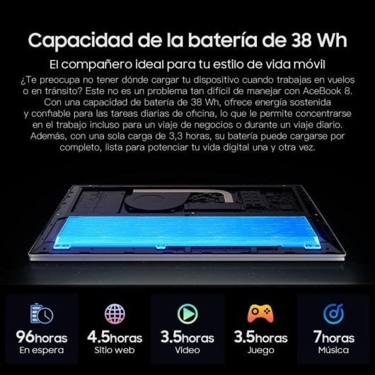 Portátil Blackview Acebook 8 15.6" Intel Core N150 16GB 512GB SSD UHD Windows 11