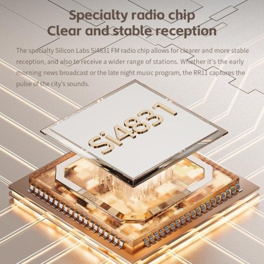 Radio FM portable FiiO RR11, HiFi, basses profondes, puce 3D Si4831, sortie 3,5 mm, port USB-C, boîtier en aluminium