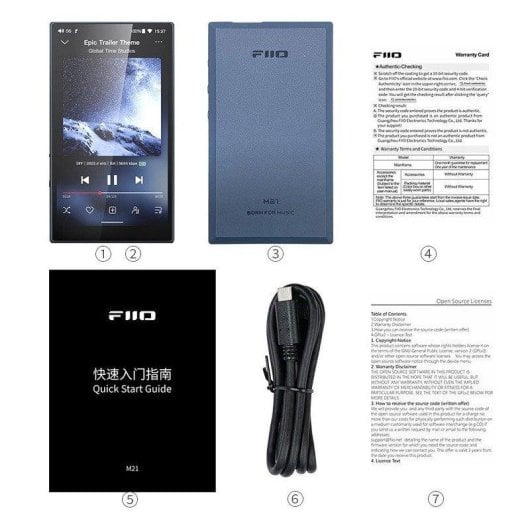 Lecteur Hi-Res Fiio M21 Android 13 Snapdragon 680 Quad DAC 950mW