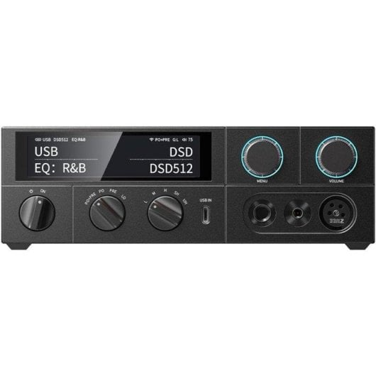 FiiO K15 DAC Amplificateur de bureau HiFi Double AKM4497S Classe AB 3000mW x2 Écran 3,93" Noir