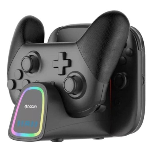 NACON SWITCHNEWCHARGERPRO Support de recharge Nintendo Switch 2 Noir/Rouge