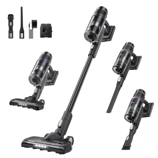 Aspirateur sans Fil Eureka NEC520BK 200W 50min Filtre HEPA Réservoir 0,6L Noir