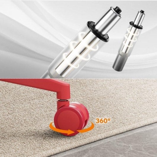 Silla de oficina ergonómica Sense7 Moyo ajustable roja con reposabrazos 3D y respaldo de malla