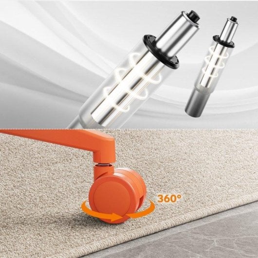 Sense7 Moyo Silla de Oficina Ergonómica Ajustable Naranja