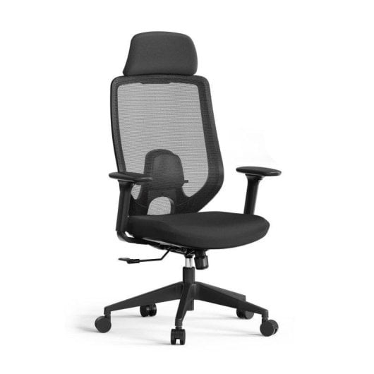 Silla de Oficina Ergonómica Sense7 Nakai Negra, Reclinable, 3D, Soporte Lumbar y Respaldo de Malla