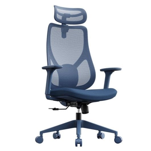 Sense7 Moyo Silla Oficina Ergonómica Ajustable Azul Malla