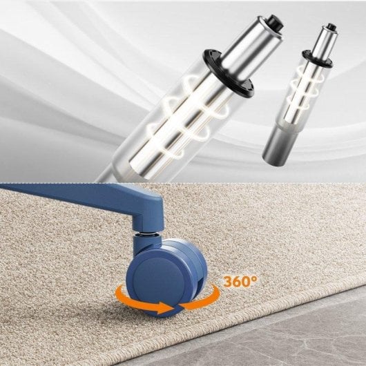 Sense7 Moyo Silla Oficina Ergonómica Ajustable Azul Malla