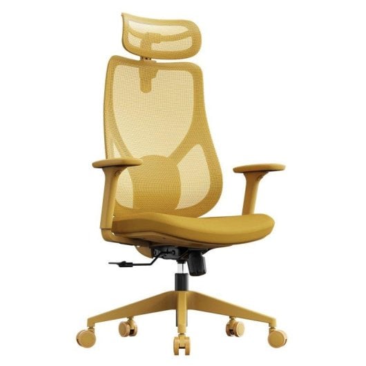 Silla de Oficina Ergonómica Sense7 Moyo Amarillo Ajustable 3D 150 kg