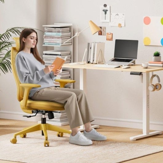 Silla de Oficina Ergonómica Sense7 Moyo Amarillo Ajustable 3D 150 kg