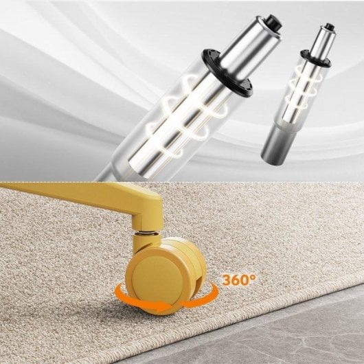 Silla de Oficina Ergonómica Sense7 Moyo Amarillo Ajustable 3D 150 kg