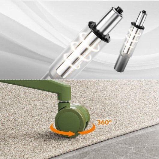 Silla de oficina ergonómica Sense7 Moyo Verde, ajuste 3D, malla transpirable, hasta 150 kg