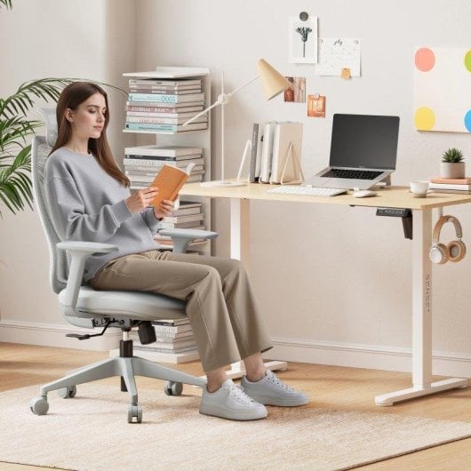 Sense7 Moyo Silla de Oficina Ergonómica Ajustable Gris
