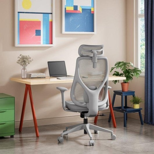 Sense7 Moyo Silla de Oficina Ergonómica Ajustable Gris