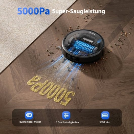 Saugroboter Teendow D10s Plus Mit Absaugstation Navigationsklasse Sensoren 5.000Pa Sprachsteuerung