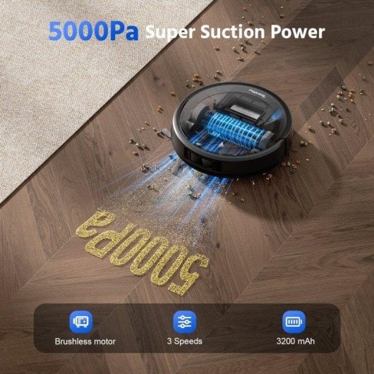 Aspirateur Robot Teendow D10s Plus Navigation Intelligente 5.000 Pa Contrôle Vocal