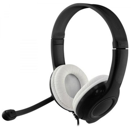 Auriculares Media-Tech Epsilon MT3573 con cable USB, control en línea, llamadas y música, negros