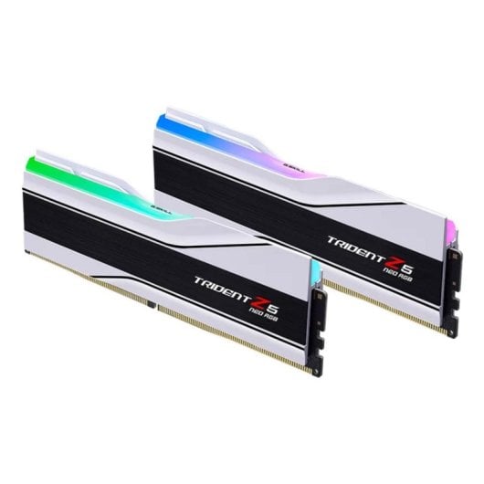 Mémoire RAM G.Skill Trident Z5 Neo RGB F5-6000J2836G32GX2-TZ5NRW 64GB 2x32GB DDR5 6000MHz CL28 AMD EXPO RGB Blanc