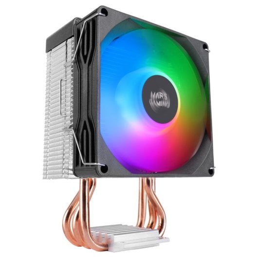 Dissipateur thermique Mars Gaming Mcpu-x3 pour processeur 190 W, 3 caloducs, ventilateur PWM, FDB, FRGB, format SFF/mini-ITX, noir