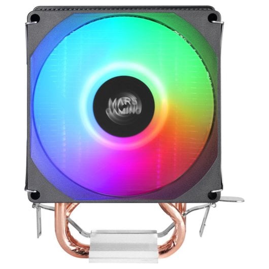 Dissipateur thermique Mars Gaming Mcpu-x2 pour processeur 150 W, 2 caloducs, ventilateur PWM, FDB, FRGB, format SFF/mini-ITX, noir