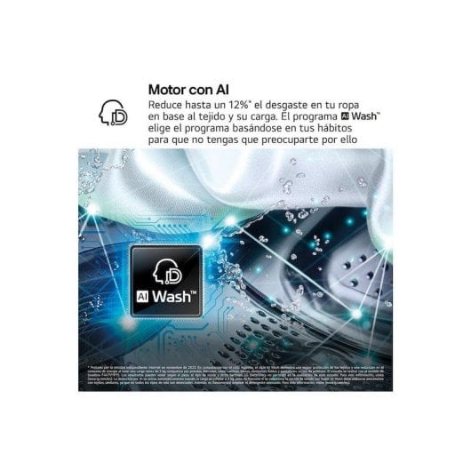 Lavadora LG F4X7513TWS Carga Frontal 13 kg 1400 rpm A Blanca WiFi IA Autodosificación