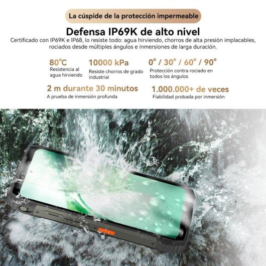 Blackview Xplore 2 12 Go 256 Go 6,73" AMOLED 120Hz 5G Dual SIM Projecteur 20000mAh IP69K Android 13 Noir