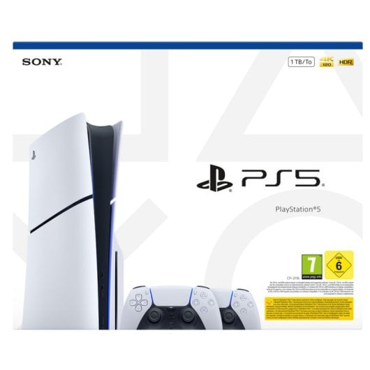 Sony PlayStation 5 Slim Chasis E + 2x Mandos DualSense V3