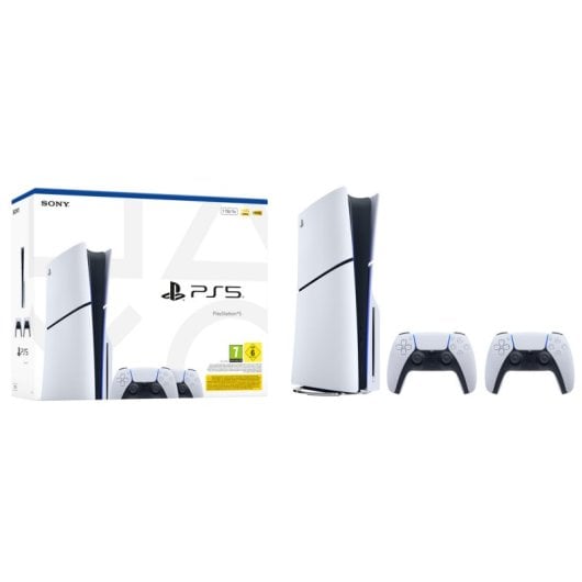 Sony PlayStation 5 Slim Chasis E + 2x Mandos DualSense V3