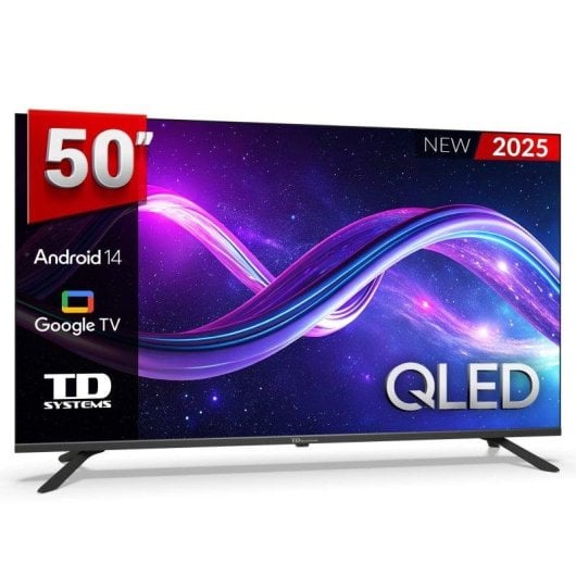 TV TD Systems QLED M50K21GLQ 50" 4K Google Assistant Android 14