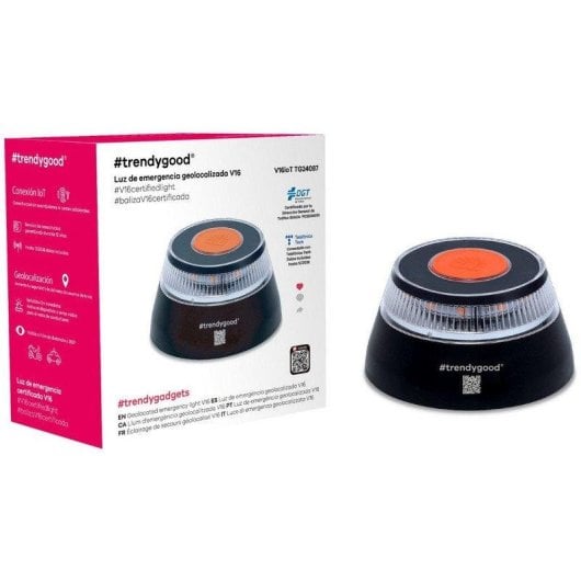 Baliza Trendygood V16IoT TG24087 V16 Homologada DGT Geolocalizada Magnetica Negra
